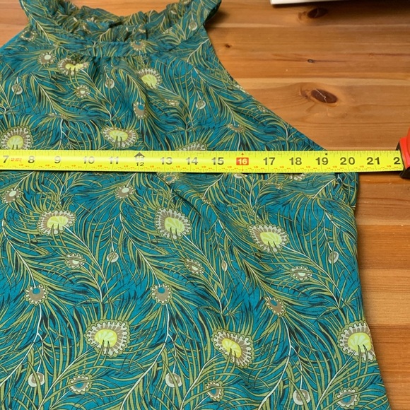 Liberty of London fully lined top with rich  Peacock feathers - Picture 4 of 11